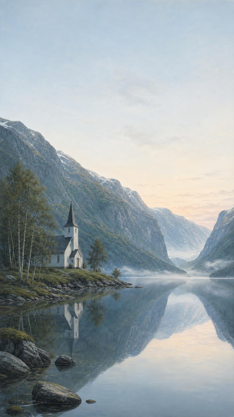 Fjord digital wedding invitation — the opening frame of its video hero