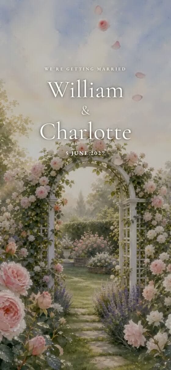 Bloom digital wedding invitation design