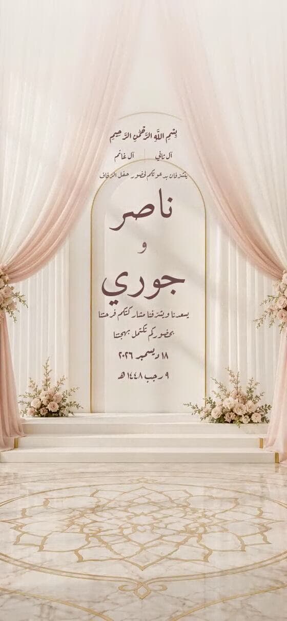 Joury wedding invitation template