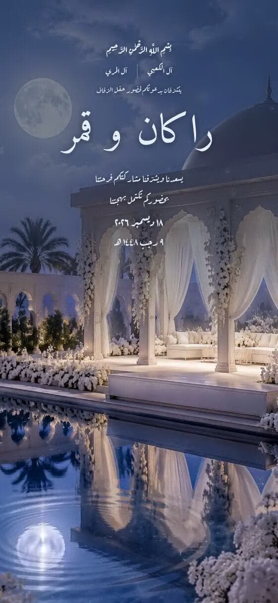 Qamar wedding invitation template