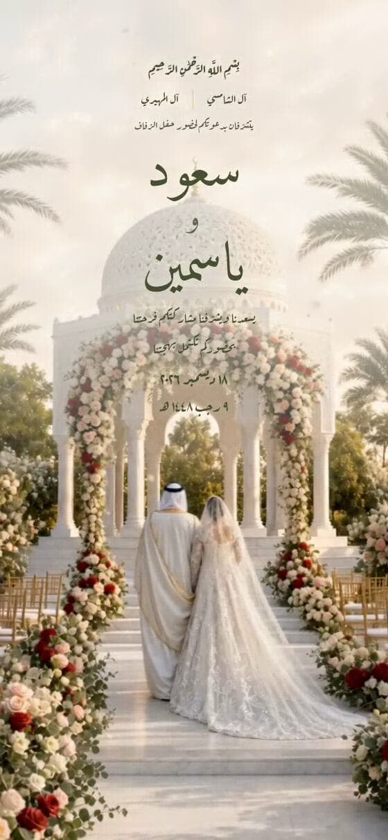 Yasmin wedding invitation template