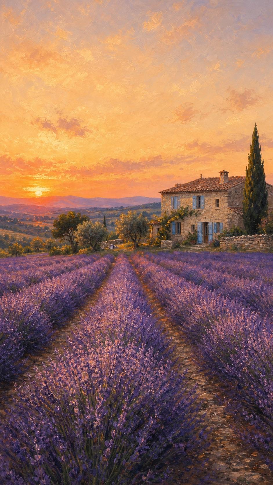Provence digital wedding invitation — the opening frame of its video hero