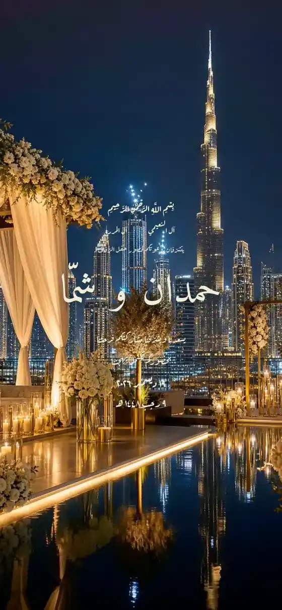 تصميم برج Burj لدعوة زواج الكترونية