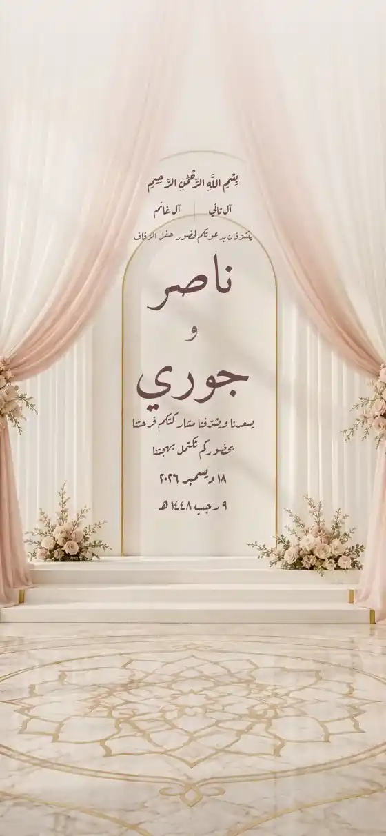 تصميم جوري Joury لدعوة زواج الكترونية