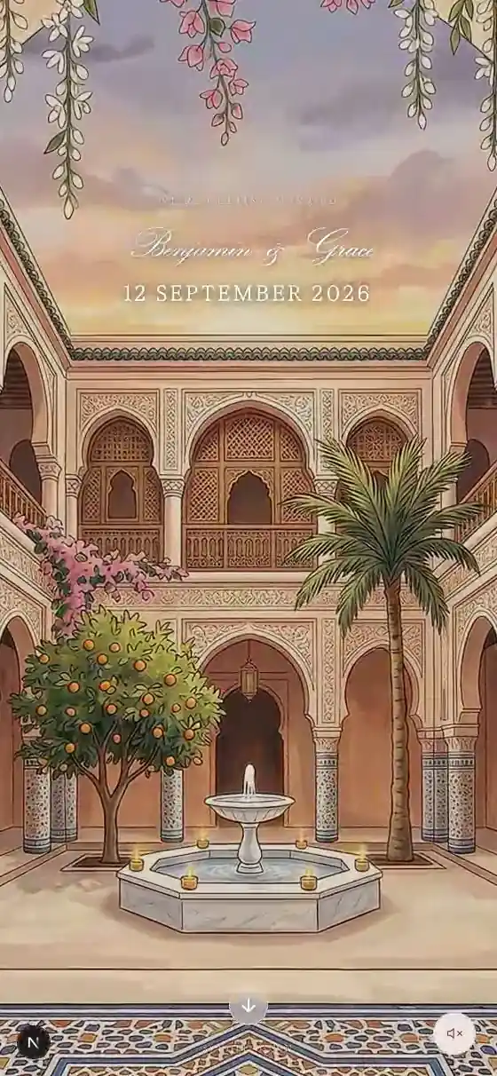 تصميم Lantern لدعوة زواج الكترونية